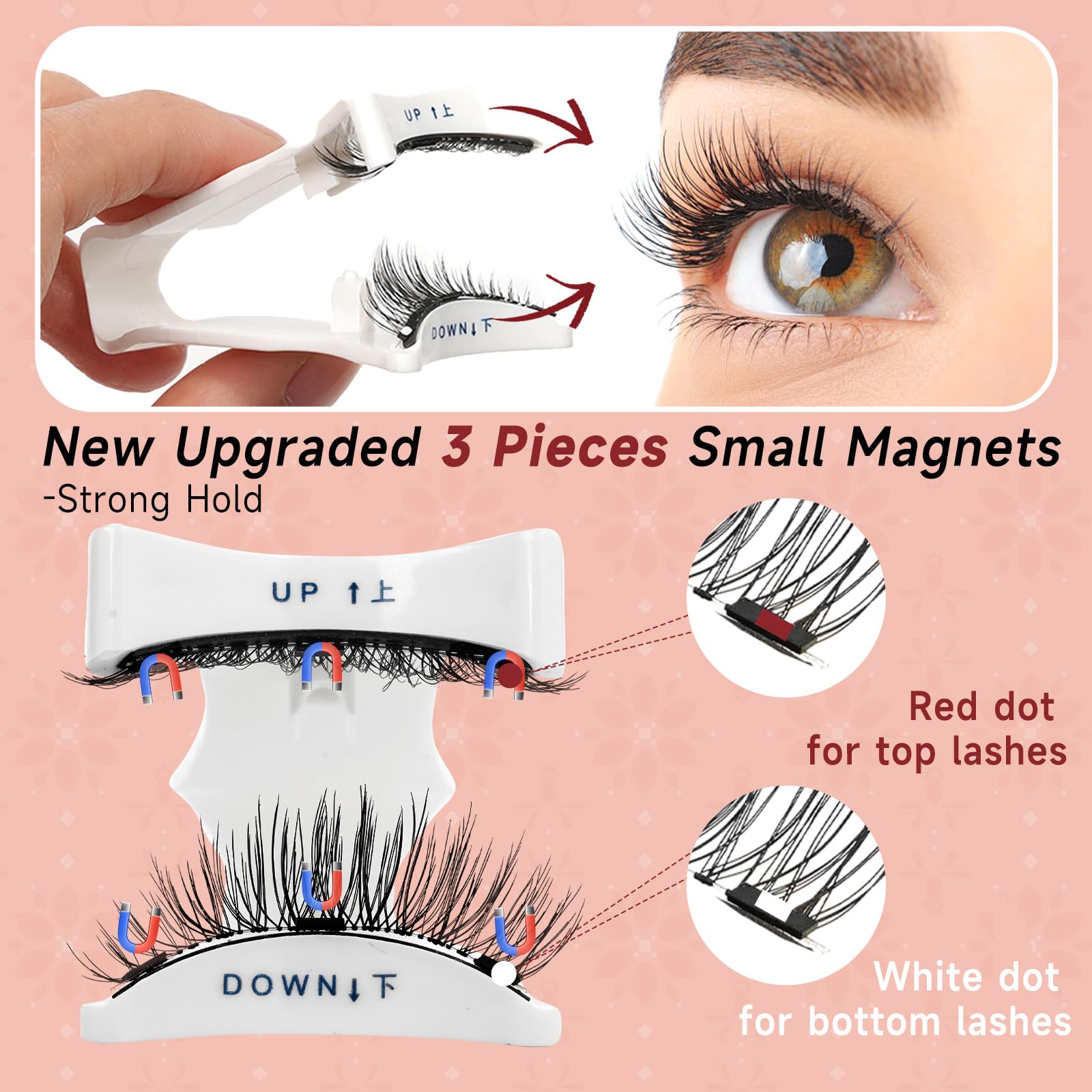 Higu clace lashes applied on eye showing natural volumizing effect