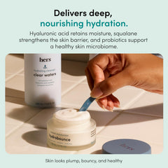 HIMS & HERS Hydrobounce ingredients hyaluronic acid and squalane for moisture
