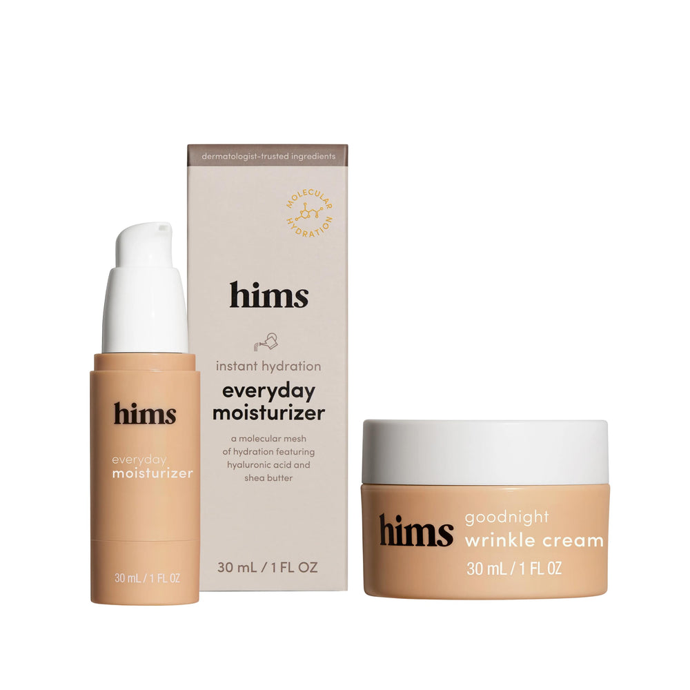 hims front packaging 1 fl oz moisturizer showing compact tube and branding, ideal for daily use