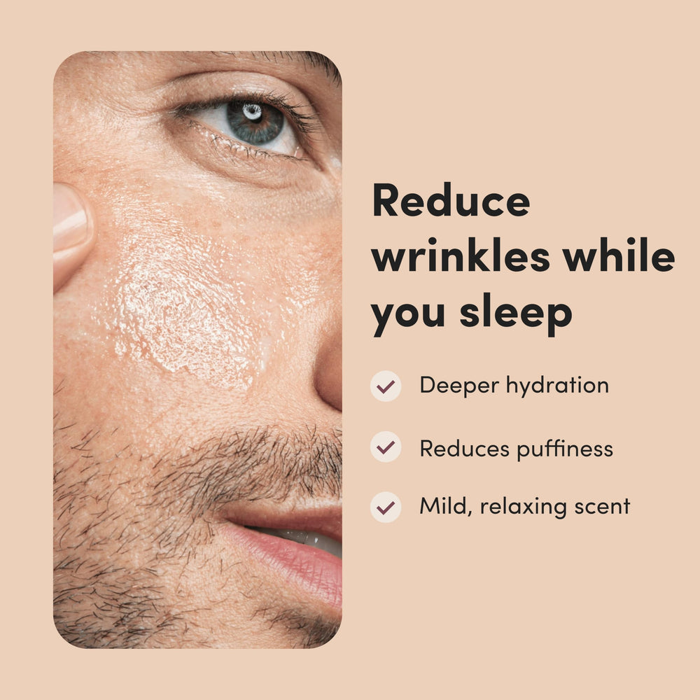 hims tube on bathroom nightstand in morning routine lifestyle setting for daily grooming
