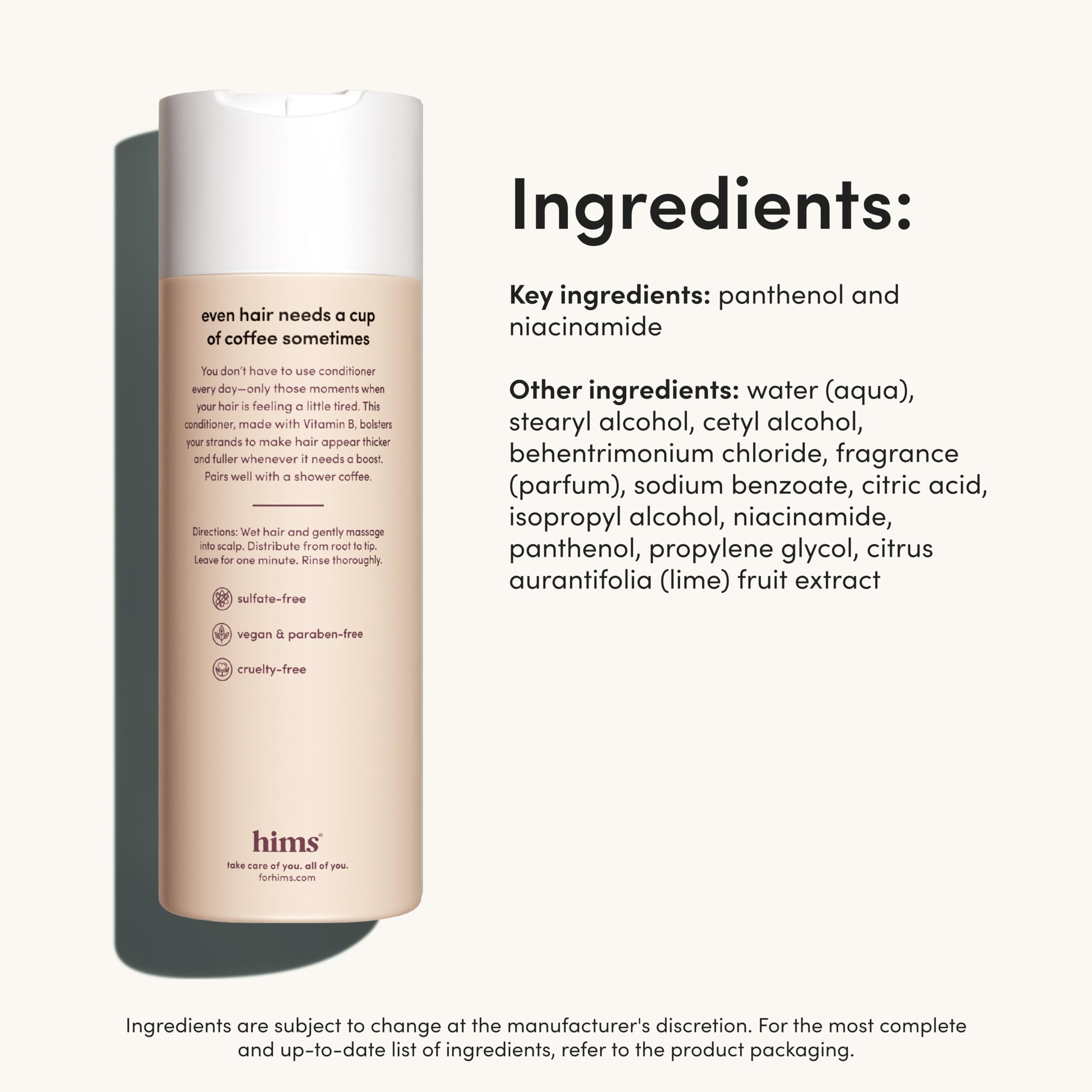 hims saw palmetto ingredient display representing scalp-supporting formula