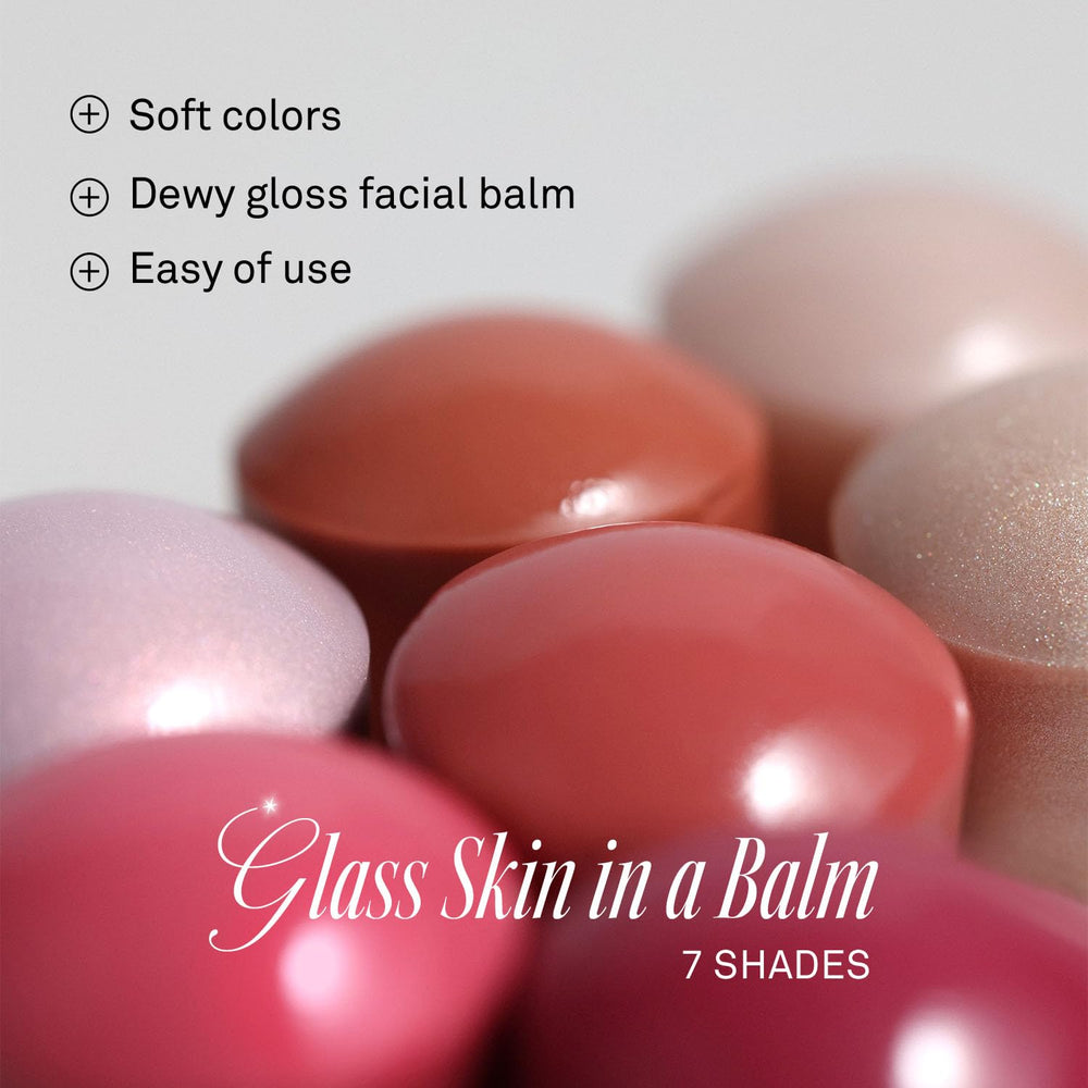 HINCE radiance balm on lips for glossy hydrating sheen and colorless shine