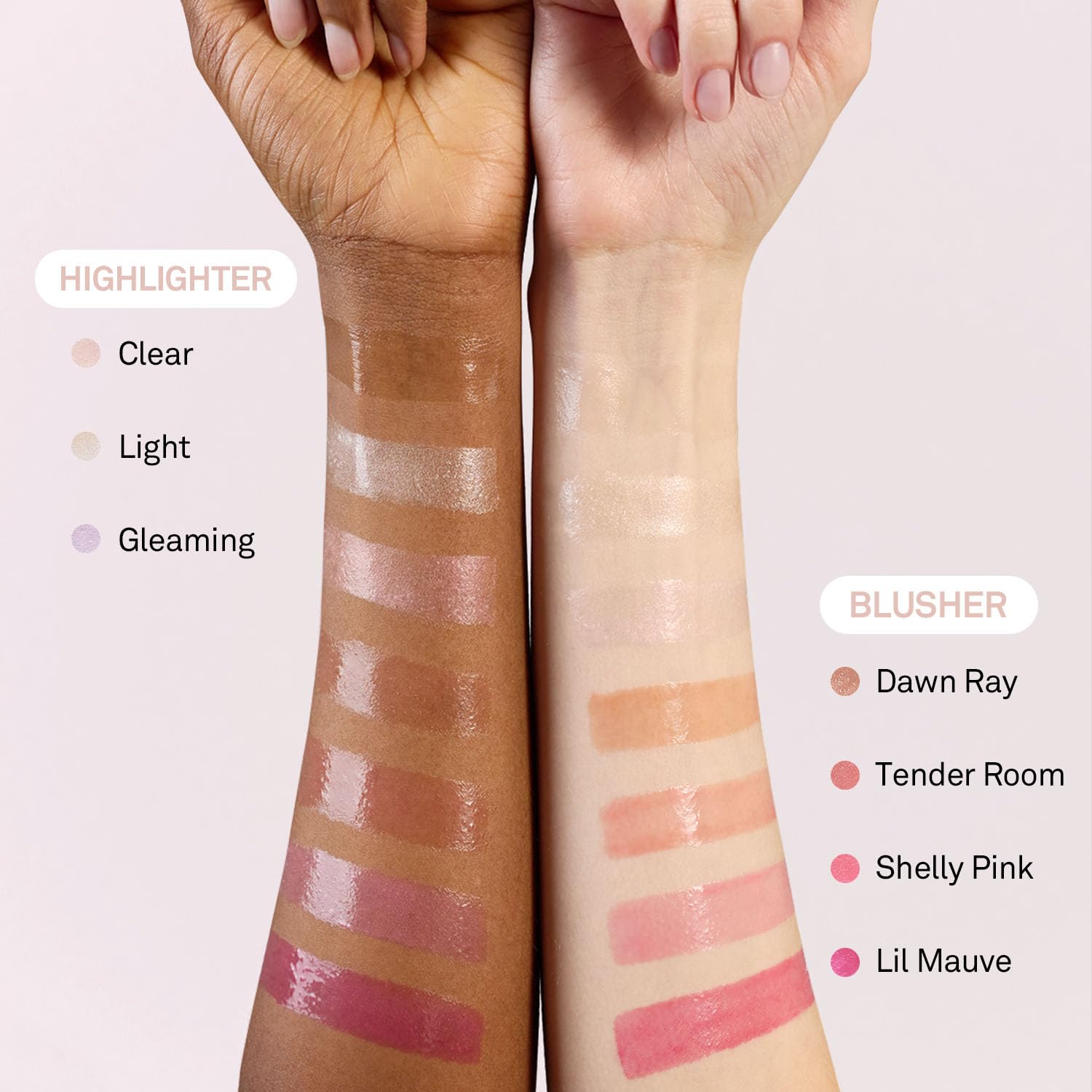 HINCE radiance balm mixed into foundation for all-over dewy finish