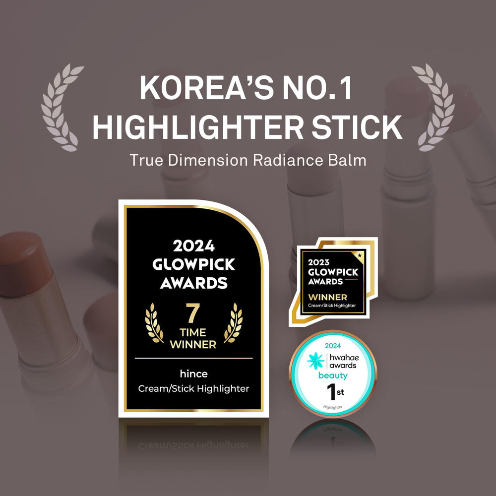 HINCE radiance balm applied on cheekbone giving natural glass-skin glow
