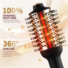 HIPPIH close-up of multi-action bristles for detangling and styling
