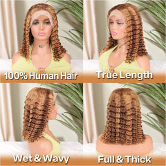HIRIREMY side profile worn wig demonstrating glueless fit and flattering bob benefit easy wear