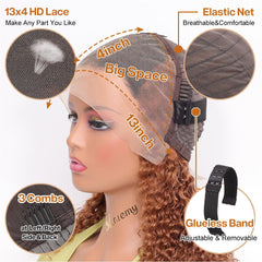 HIRIREMY deep wave texture close detail showing curl definition and soft movement benefit styling