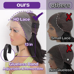 HIRIREMY hair texture detail showing silky smooth ends for easy styling