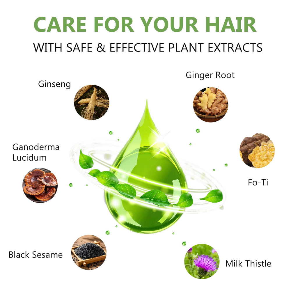 HIS&HERCHOICE bottle label close-up highlighting botanical ingredients list
