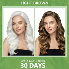 HIS&HERCHOICE foam applied to dry hair illustrating quick, mess-free coverage