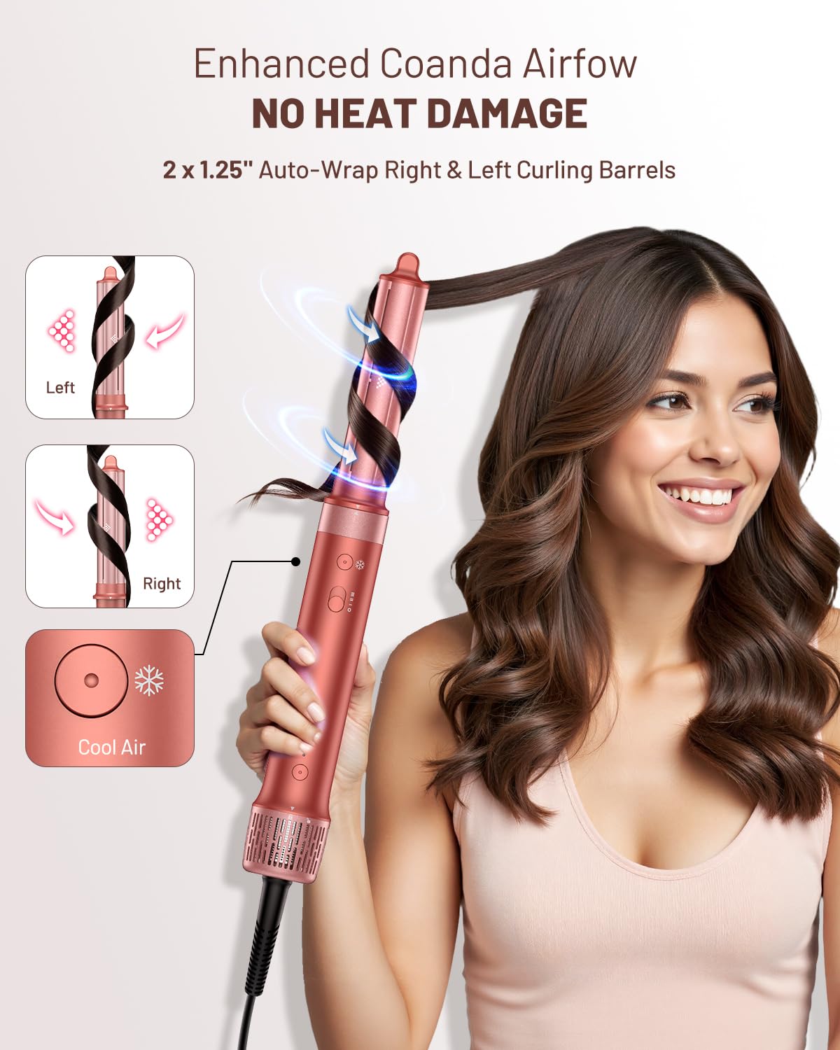 HITTIONA control panel and handle showing heat and airflow settings ease