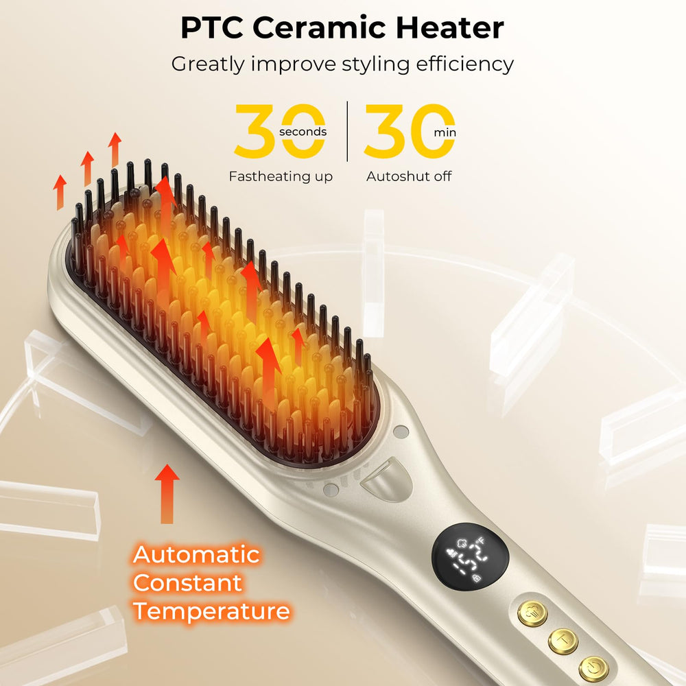 HITTIONA heat glove and clips included for safer sectioned styling