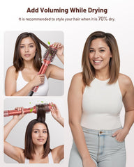 HITTIONA round brush smoothing hair strands for polished, salon-like shine