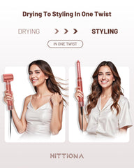 HITTIONA volumizing brush lifting roots to add bounce and reduce frizz
