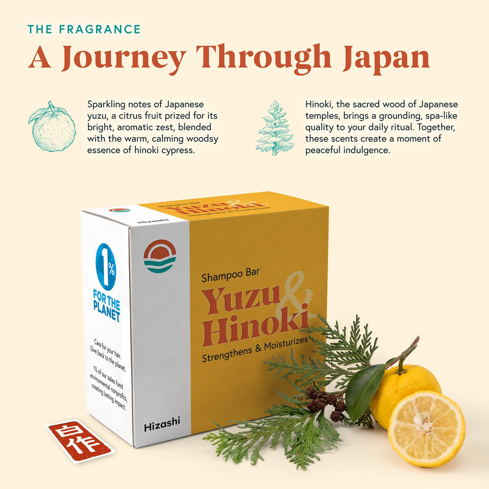 Hizashi ingredient label and plastic-free packaging highlighting organic butters