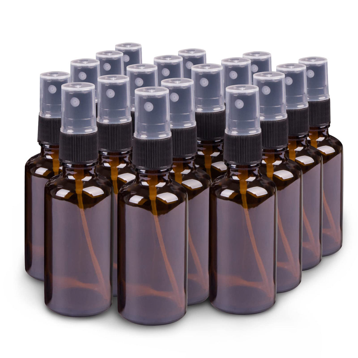 hmaimas front packaging showing 18 amber glass bottles and sprayers, professional presentation