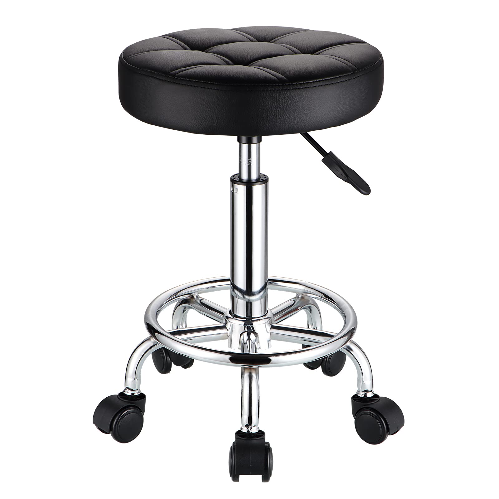HMTOT front view of round stool showing compact profile and mobility benefit