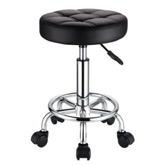 HMTOT front view of round stool showing compact profile and mobility benefit