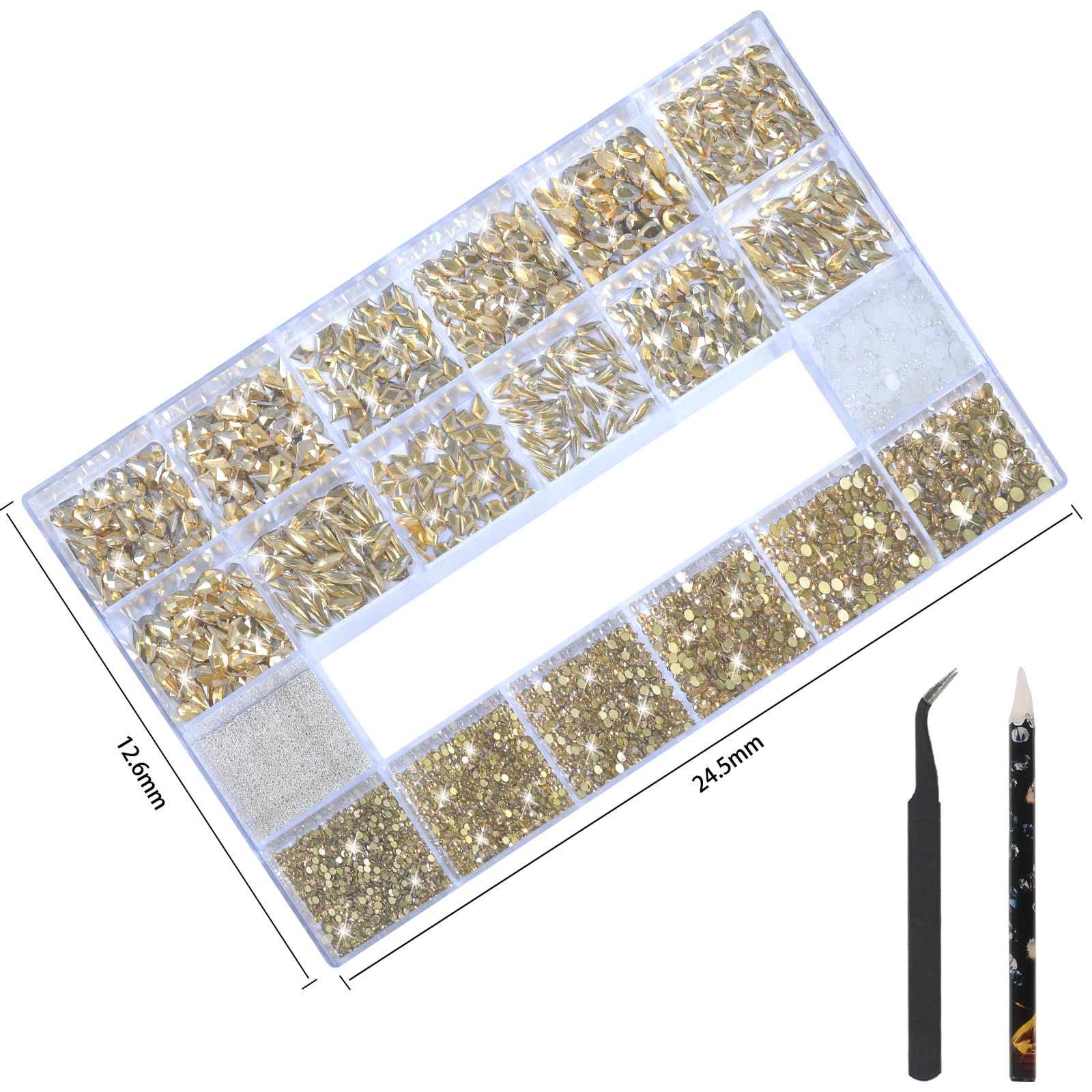 HNUIX rhinestones applied on manicure to show finished sparkle and 3D visual impact