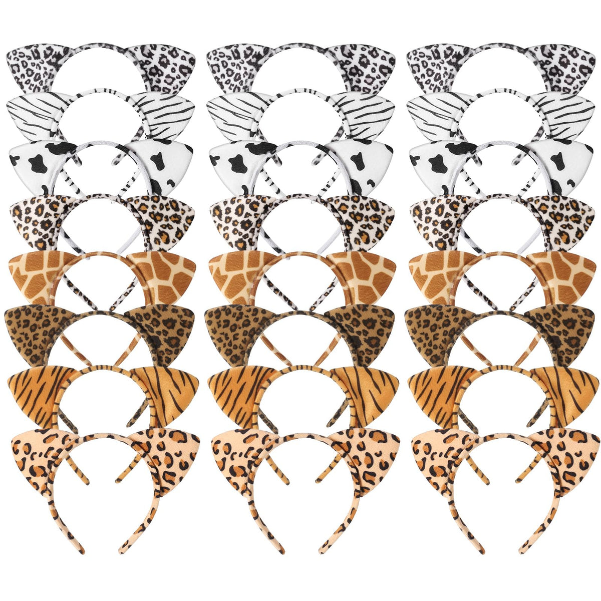Hoemwarm front packaging showing all 24 animal ear headbands and easy party prep