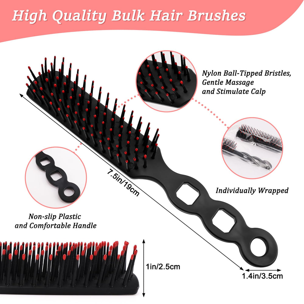 HOFASON close-up of nylon bristles showing smooth detangling action and gentle glide