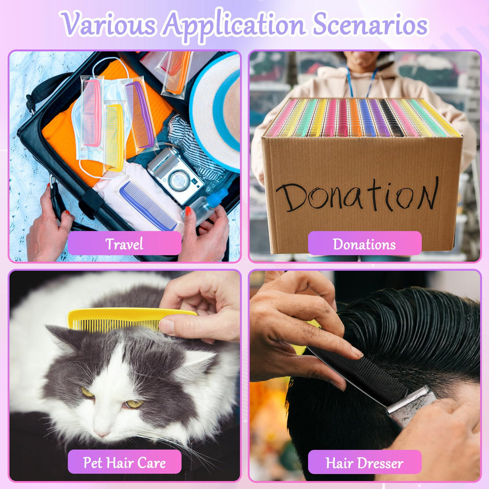 HOFASON combs arranged in shelter care box for easy donation assembly