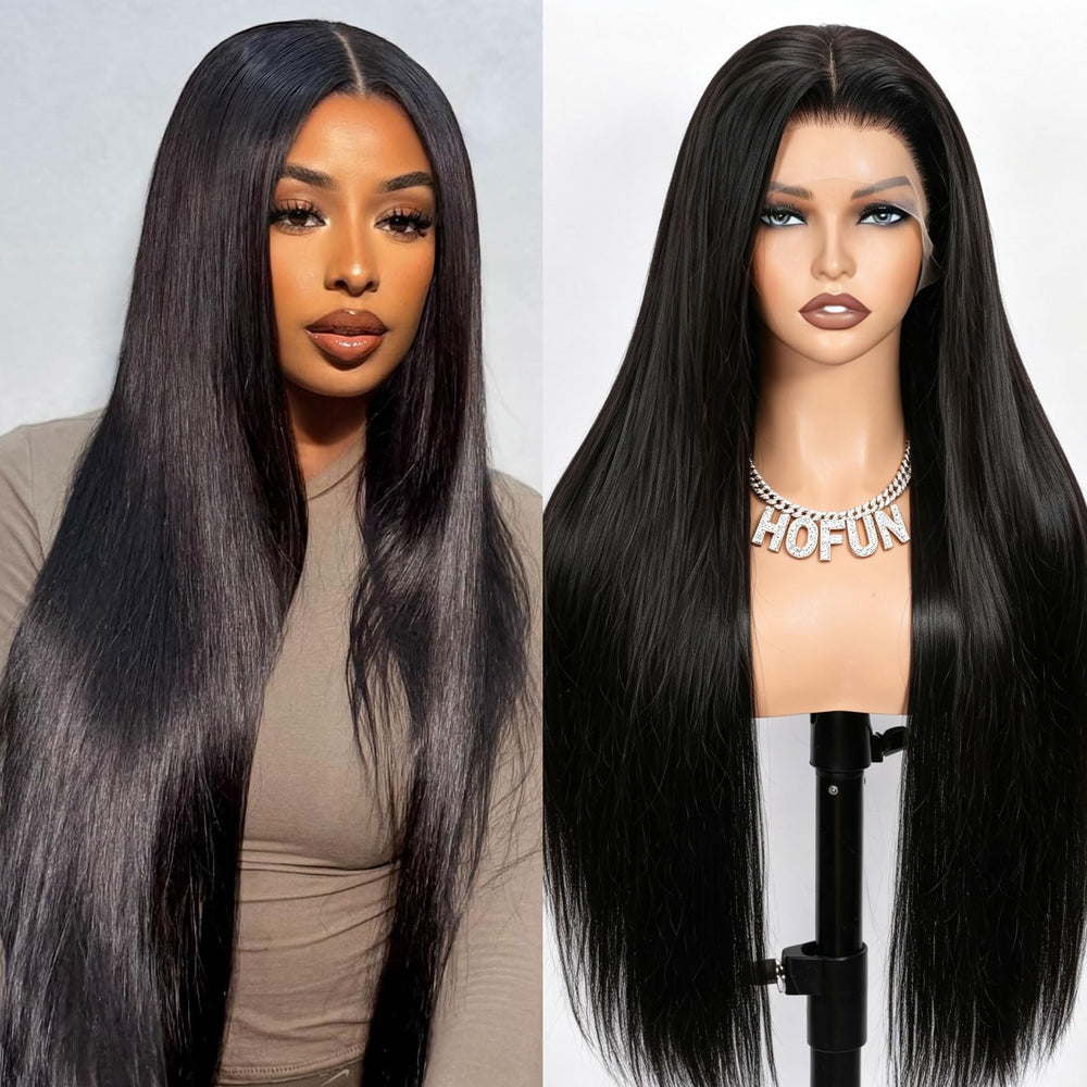 Hofun HD lace closeup showing realistic scalp blend for undetectable look