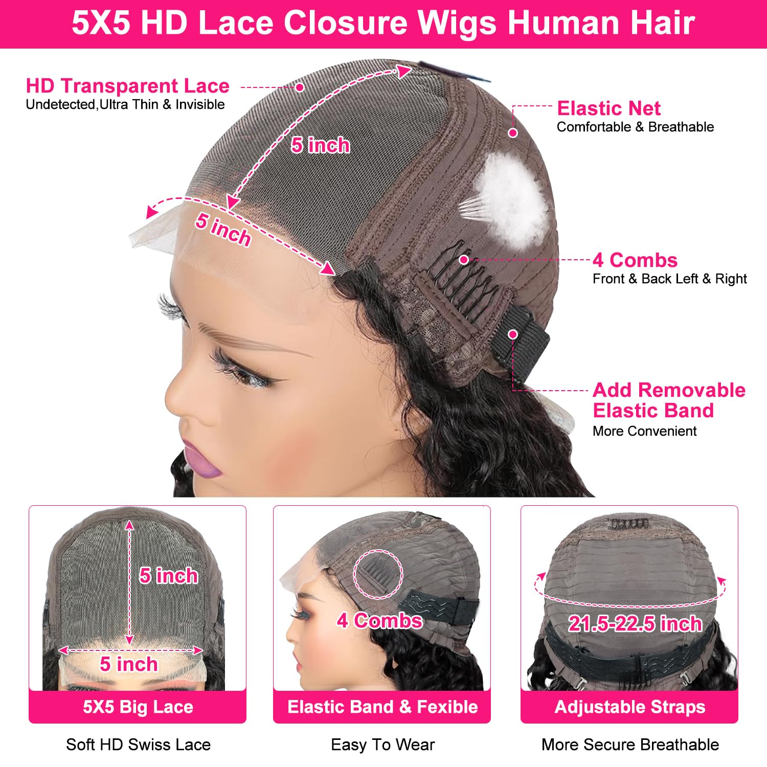 Hoiloxa model wearing high ponytail to show versatile styling options