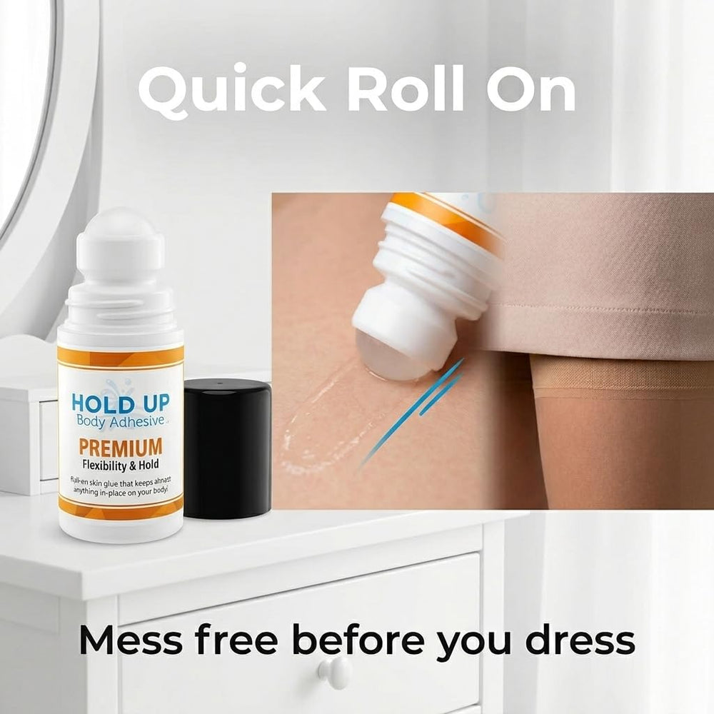 Hold Up Body Adhesive securing dancer costume edge for movement security