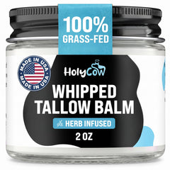 HolyCow front jar showing label and compact 2 oz size for travel