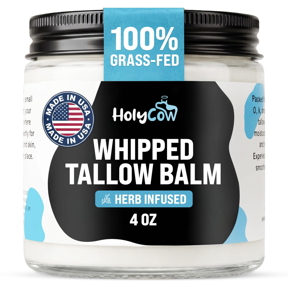 HolyCow front jar showing label and clean packaging, highlights portability and quality