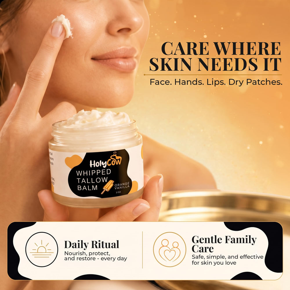 Clear product label and ingredient list on HolyCow jar for transparency and trust