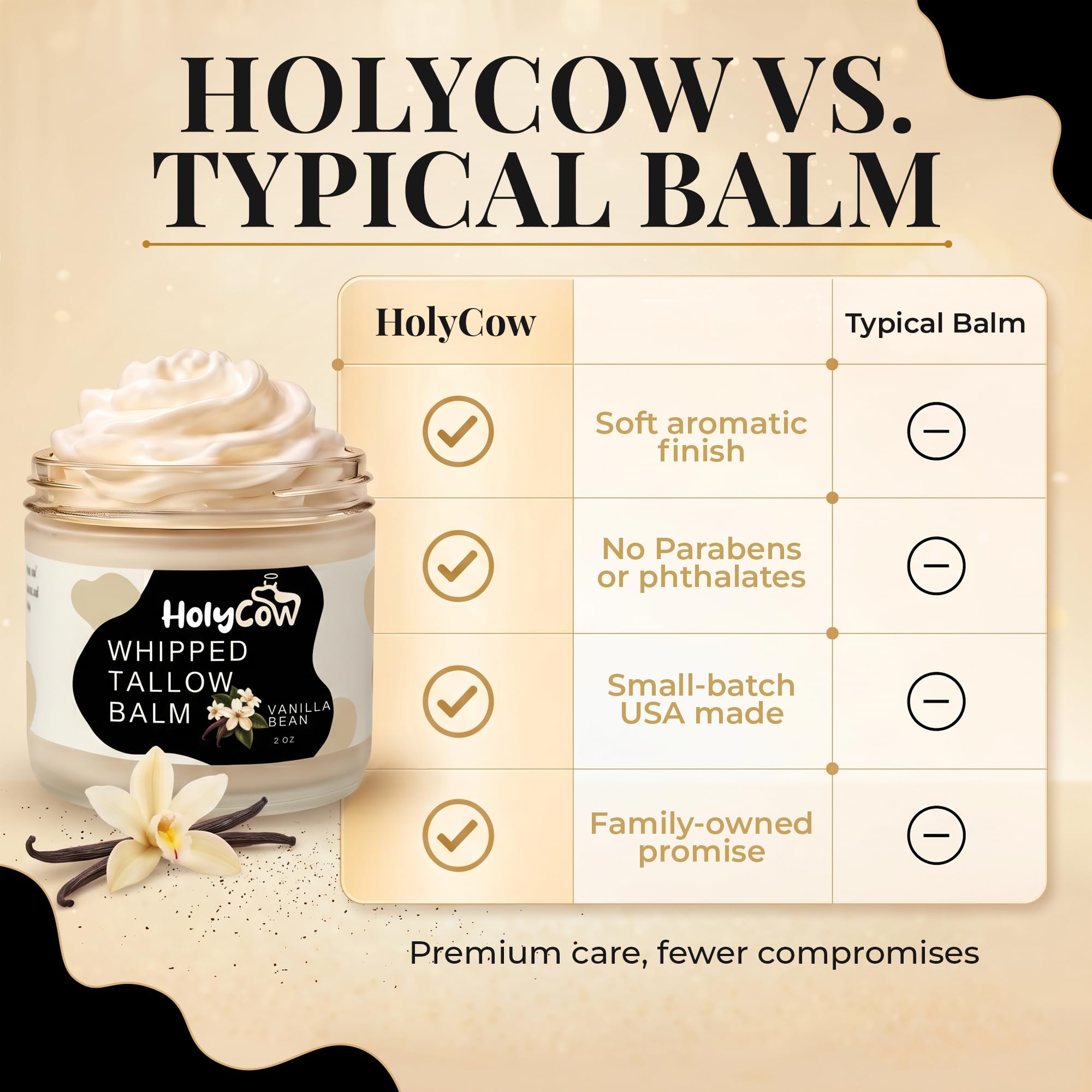 HolyCow jar beside coin to show compact 2 oz travel-friendly size