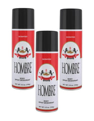 HOMBRE front packaging shows 3-pack and long-lasting freshness