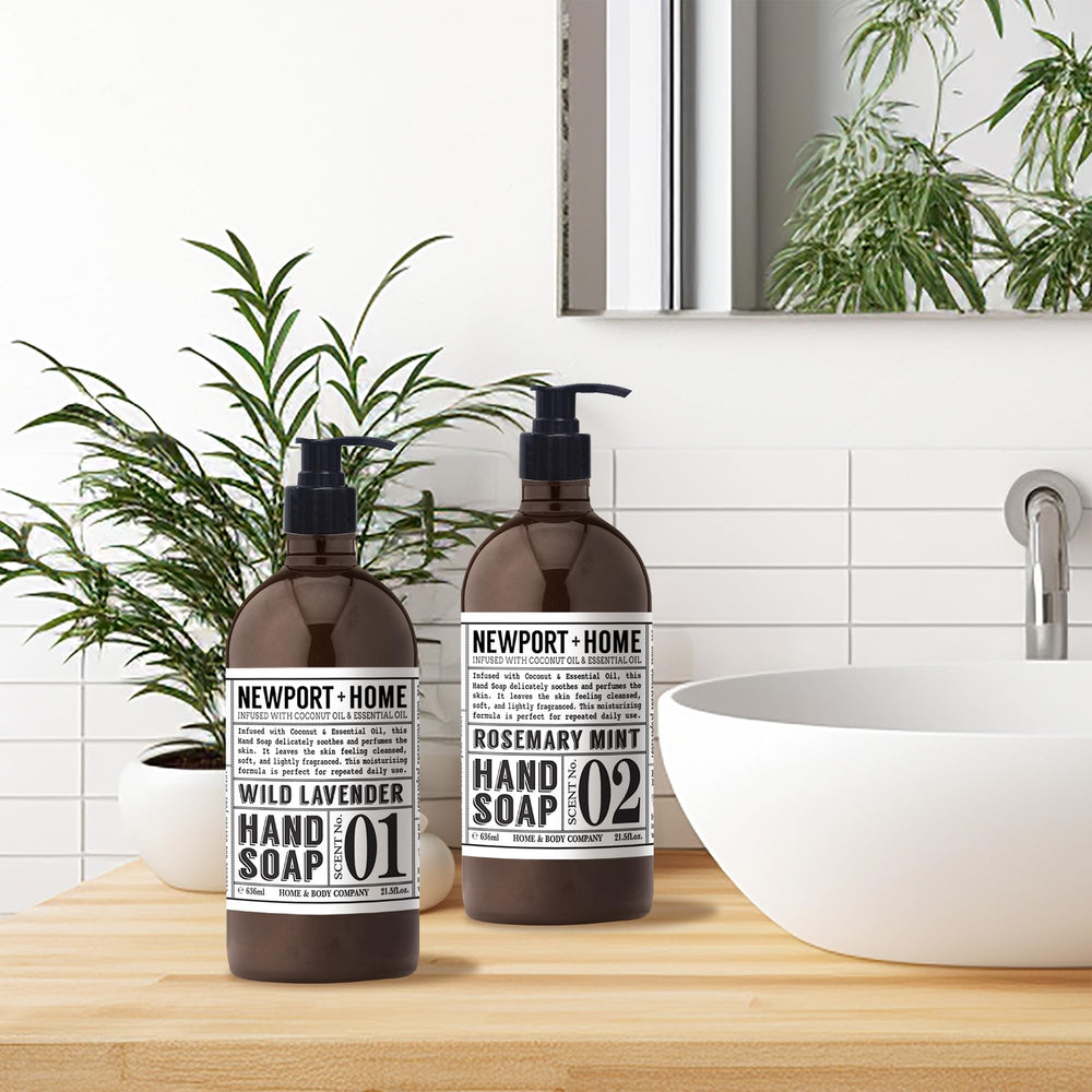 Home & Body Company Newport in bathroom lifestyle setting adding scent and convenience to sink area