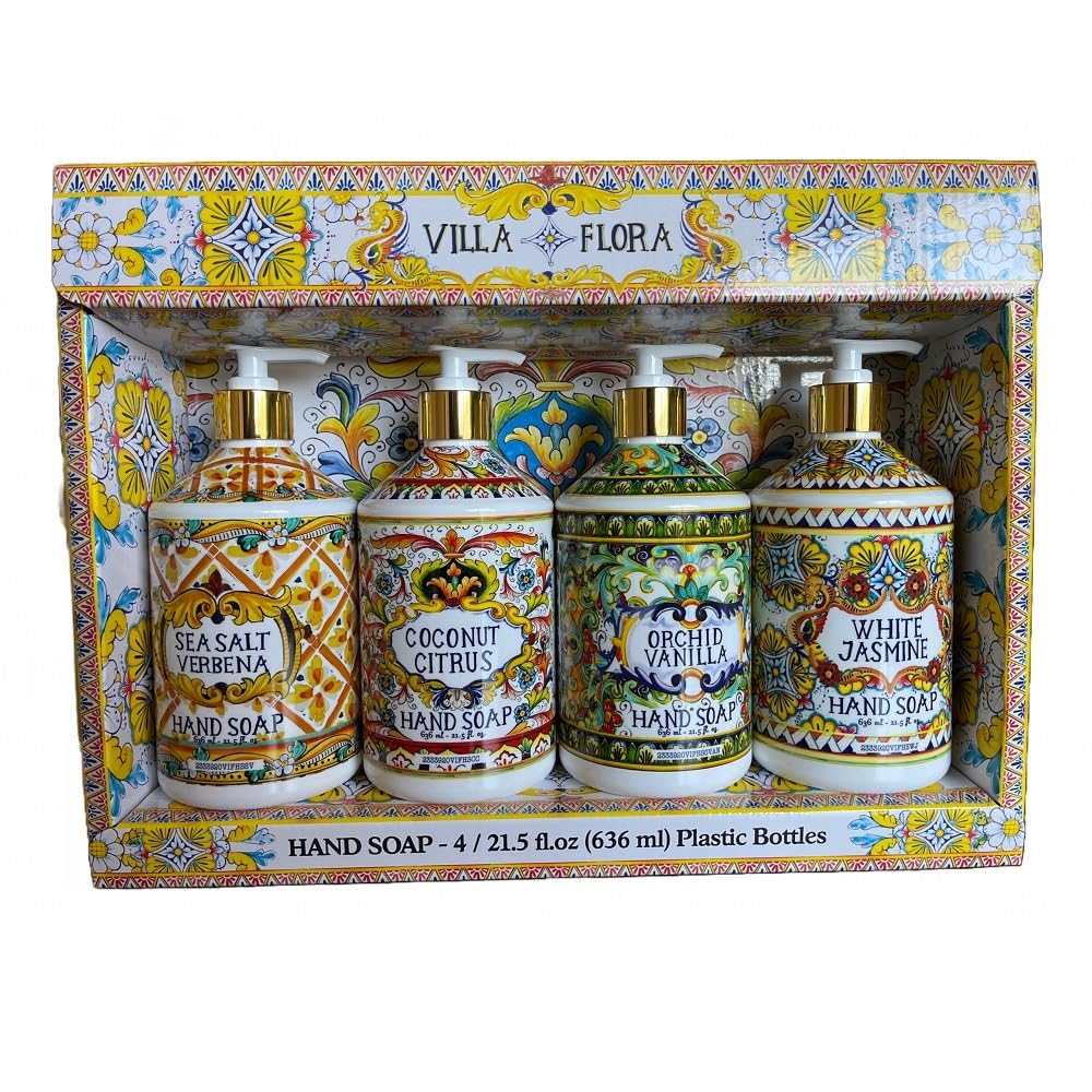 Generic Villa Flora Sea Salt Verbena close-up label highlighting fresh coastal scent