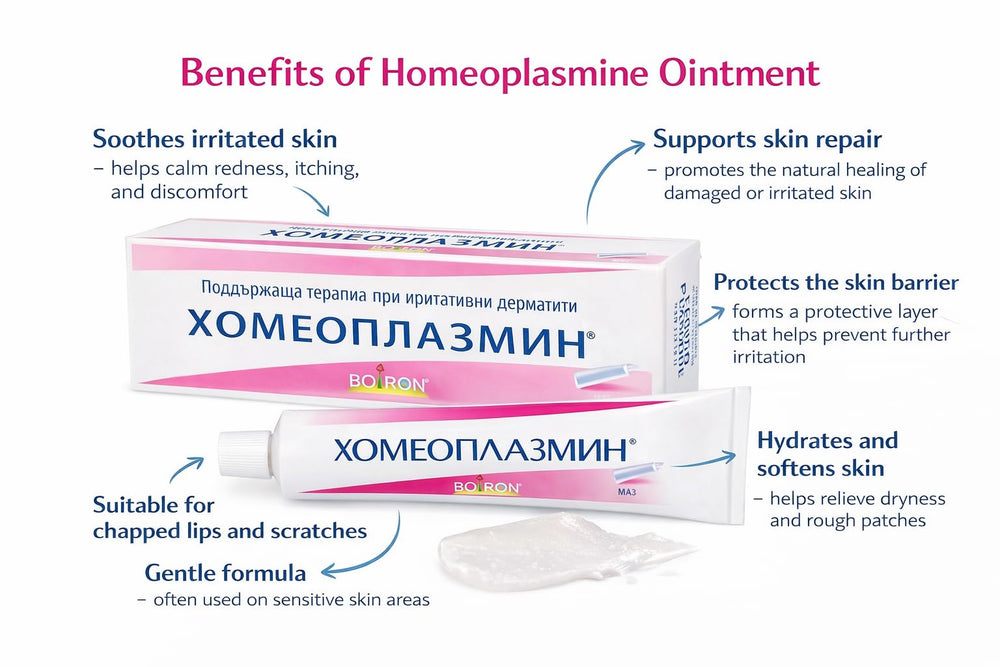Homeoplasmine back label close-up showing ingredients and clear usage info
