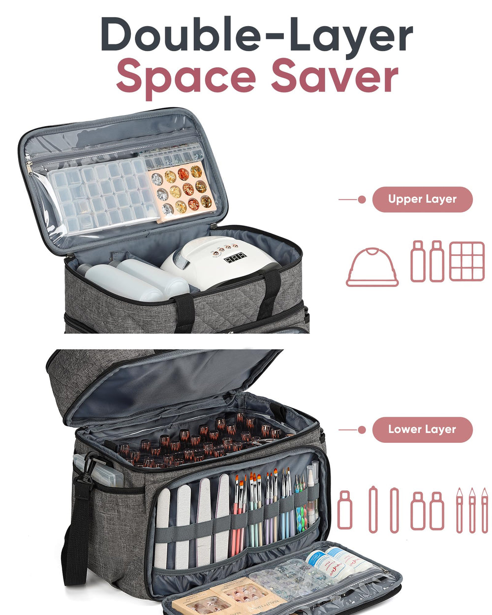 HOMEST side pocket storing small items for quick-grab convenience