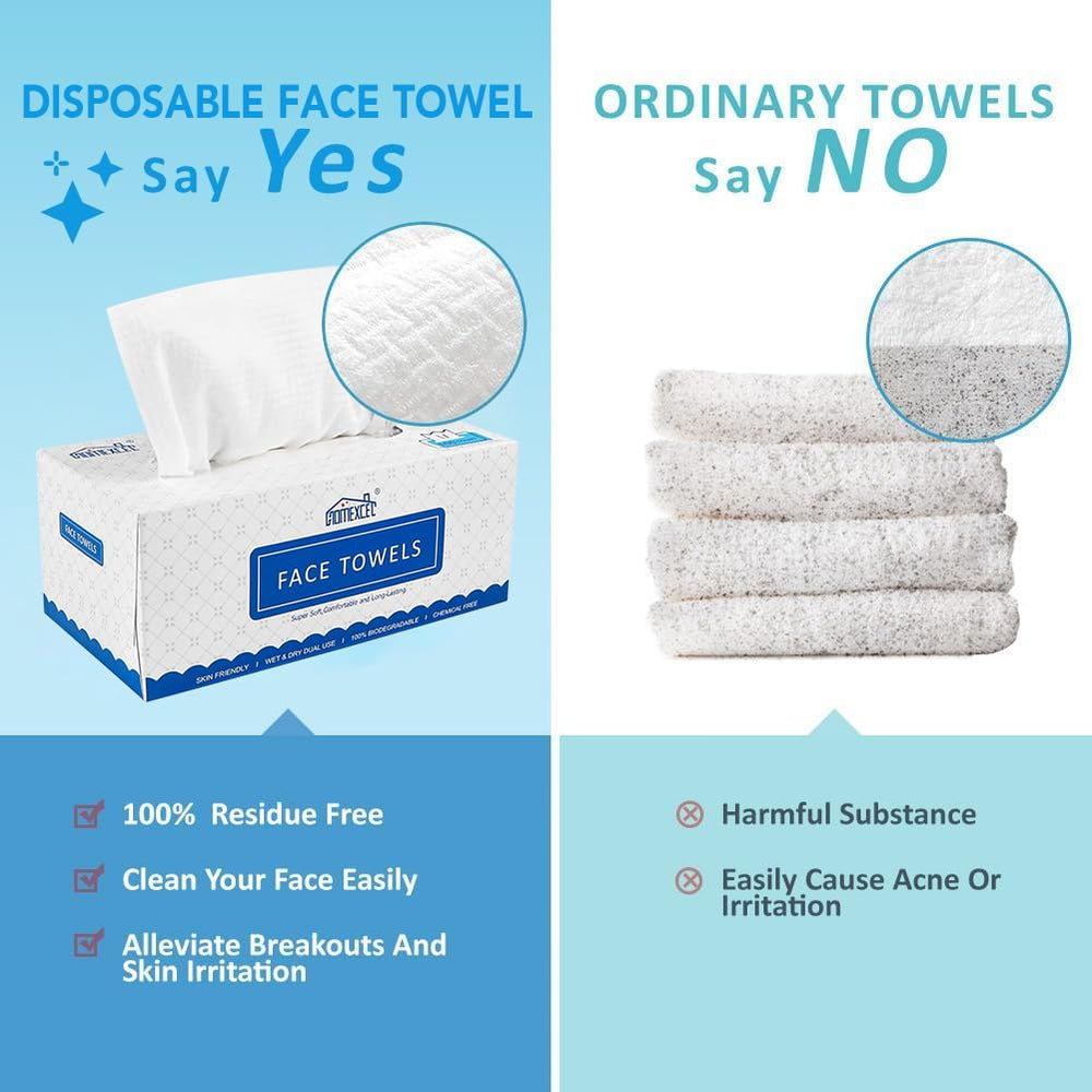 HOMEXCEL towel used for baby care showing soft, chemical-free gentle clean