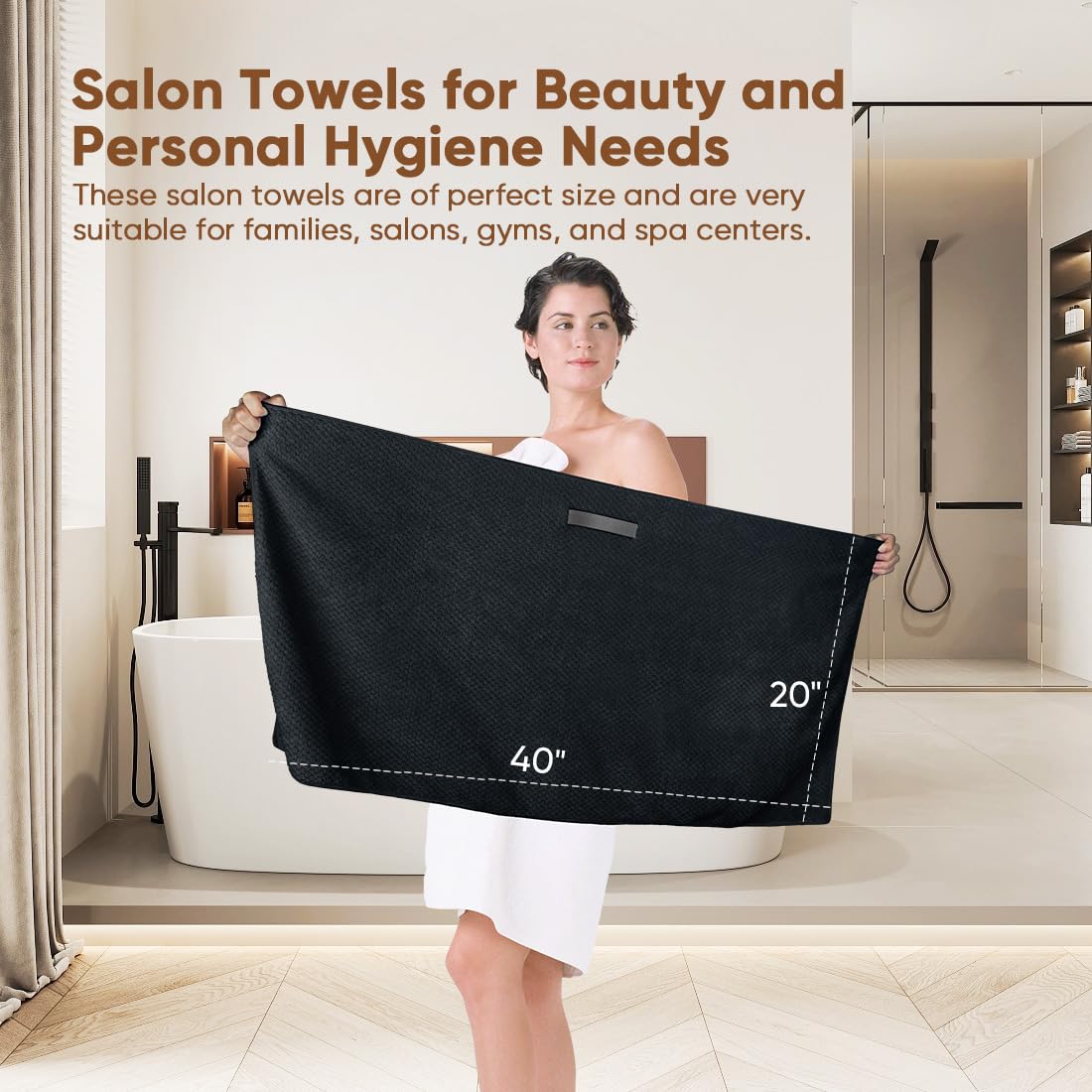 HOMEXCEL five towels neatly folded showing convenience and storage
