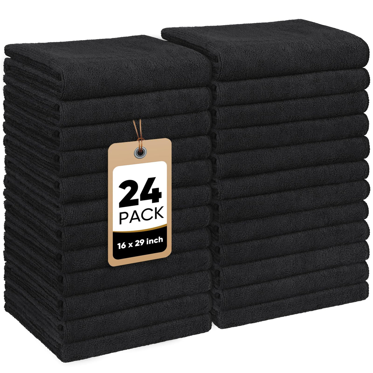 HOMEXCEL front view of 24-pack towels showing bulk supply and value