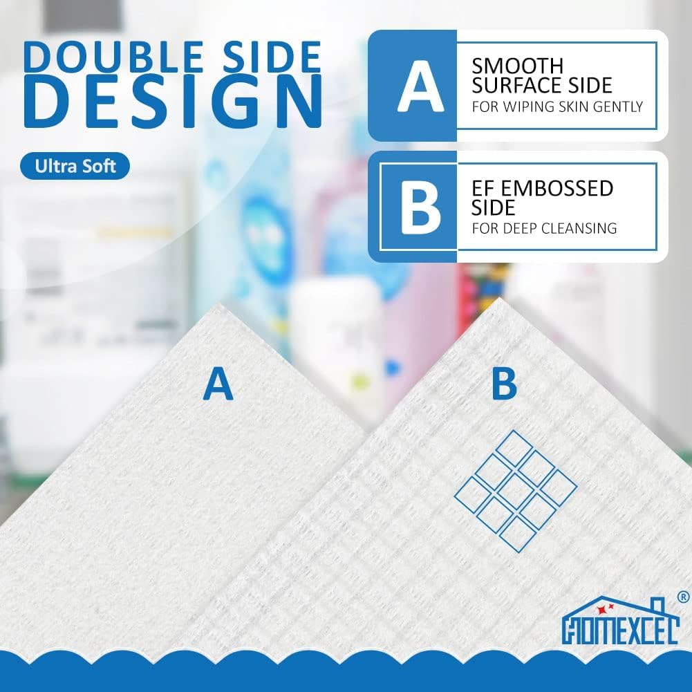 HOMEXCEL stacked towels highlighting tear-resistant fiber thickness