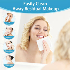 HOMEXCEL towel laid flat to show 7.87x7.87 inch size and lint-free surface