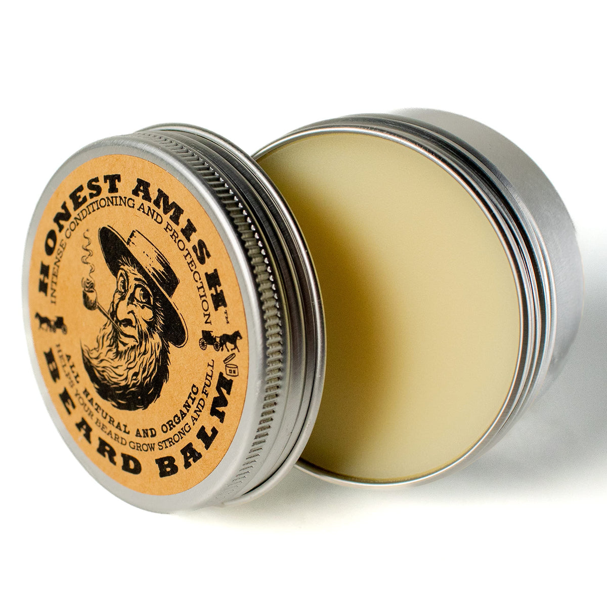 Honest Amish front tin view showing label and packaging benefit