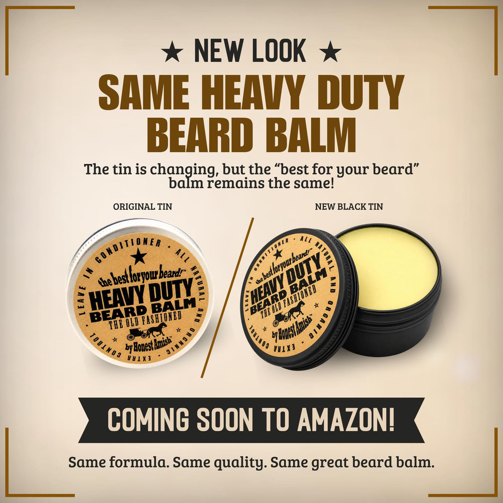 Honest Amish balm applied to a beard during grooming demonstrating control and softness