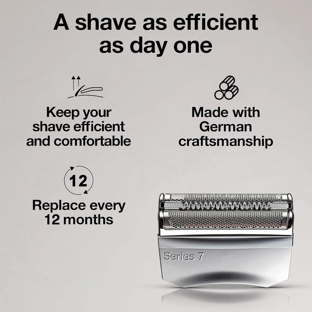 HONGNAL head installed on Series 7 shaver showcasing easy snap-fit replacement