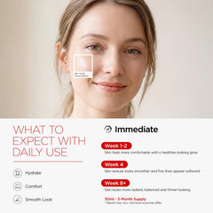 HONGRSMY cream spread on hand showing hydration payoff benefit: non-greasy feel