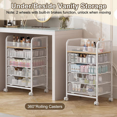 Hongtamoya open drawer with dividers organizing lipsticks and polishes benefit