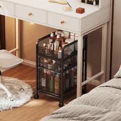 hongtamoya front view showing tidy cosmetics storage and easy access