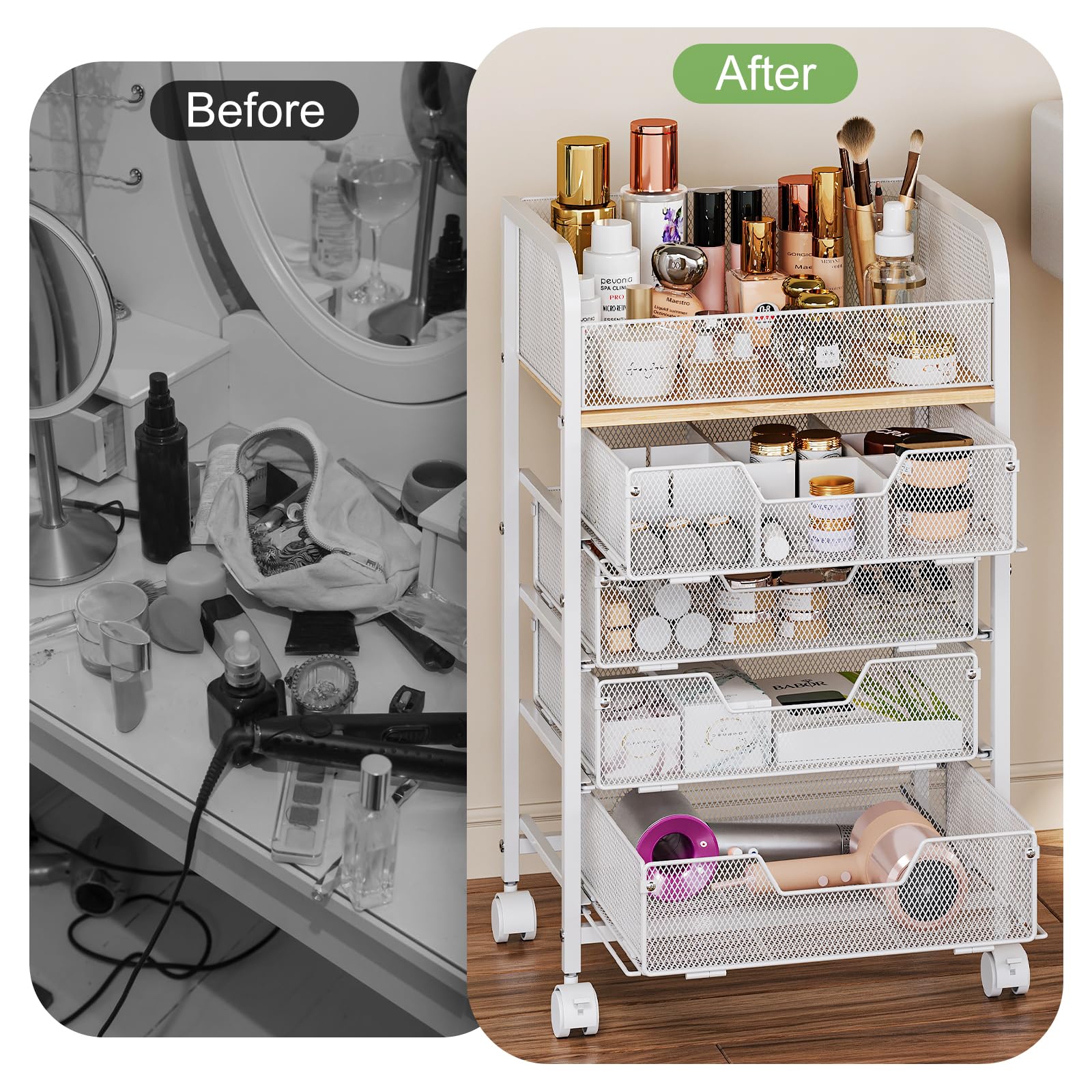 Hongtamoya side profile tucked under vanity saving space benefit